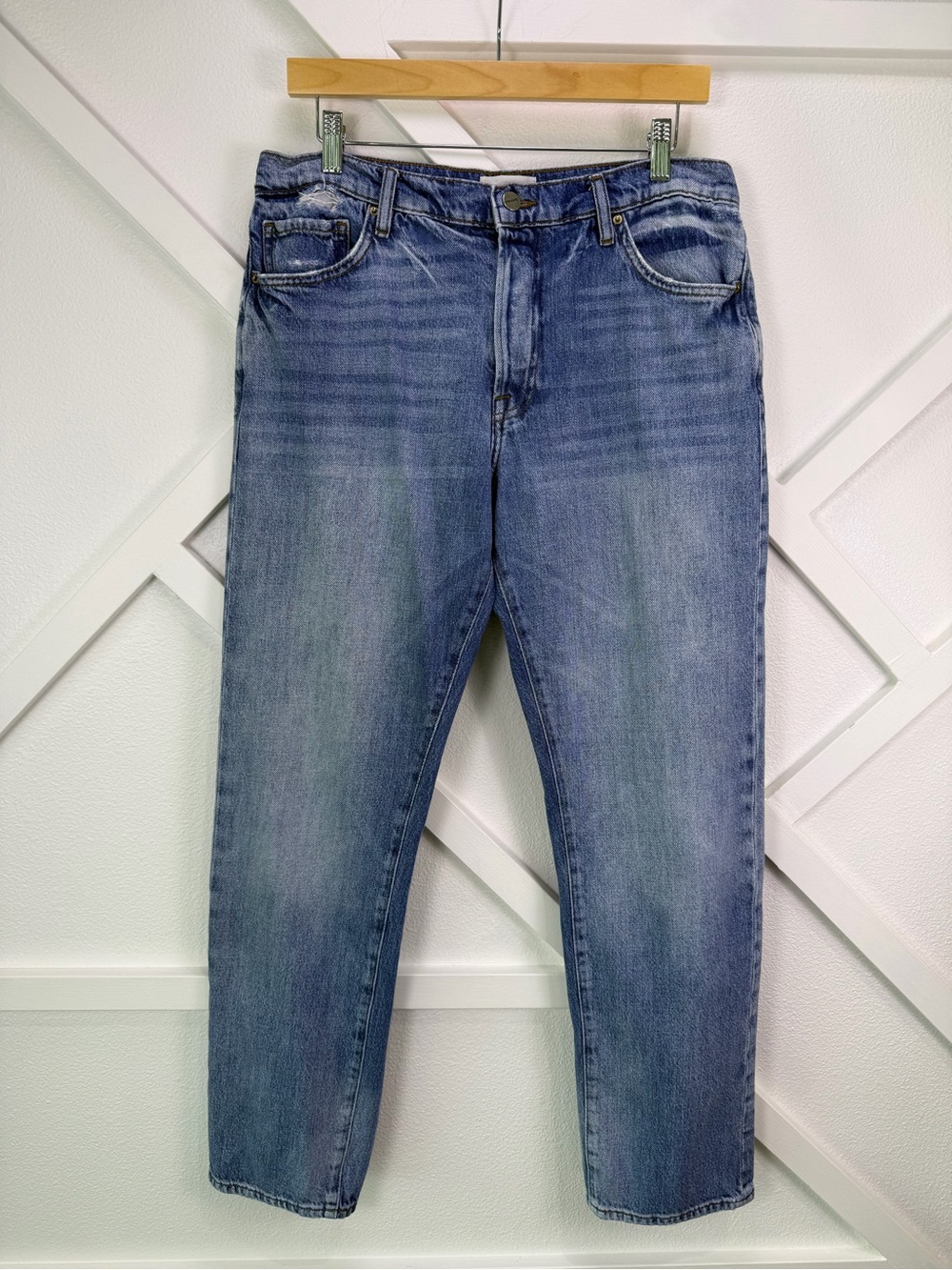Frame Le Slouch Straight Leg Jeans In Newell Size 28 - Picture 2 of 13